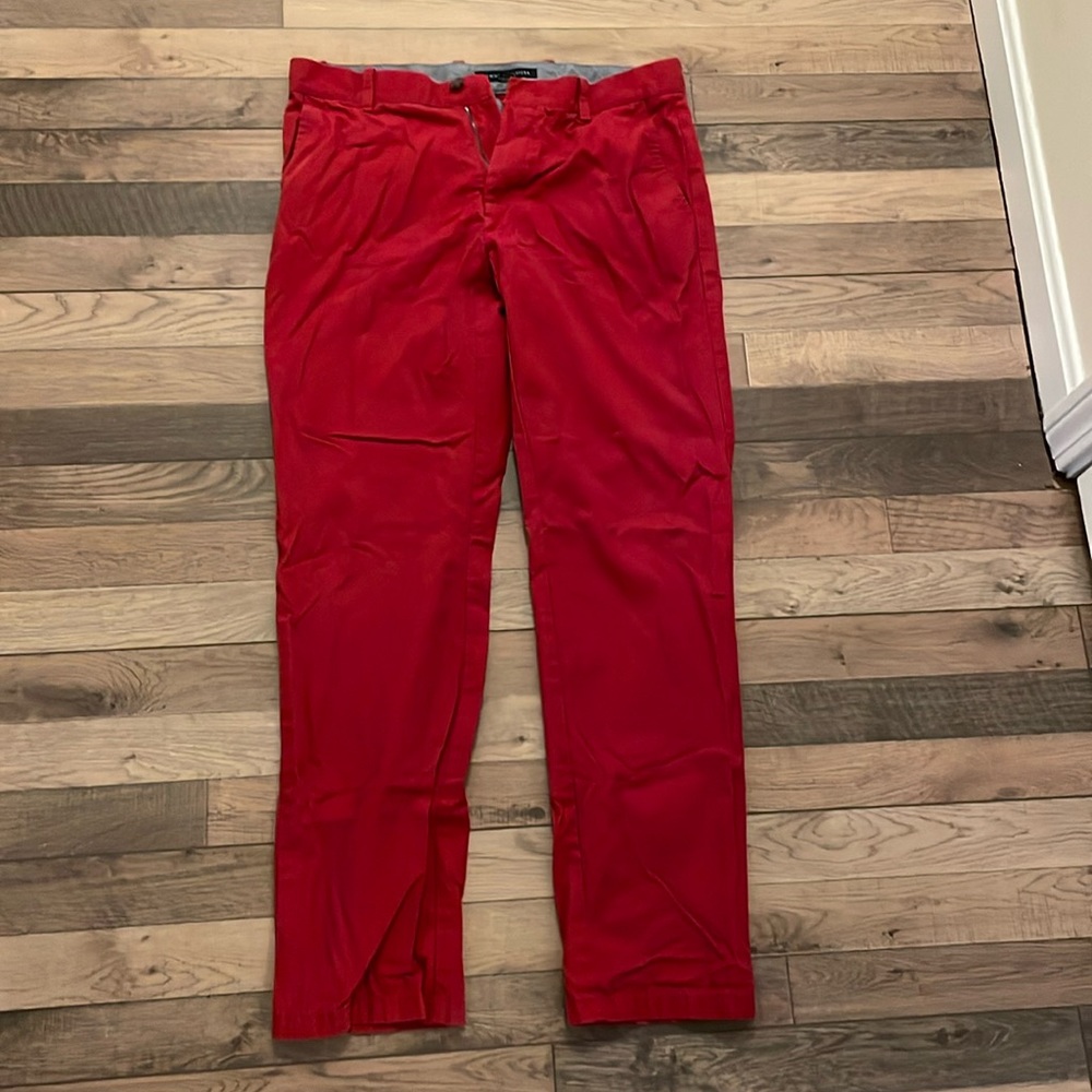 Men’s red Tommy Hilfiger pants. Worn twice. Size 32/32